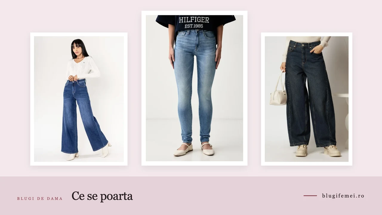 Trei croieli de blugi dama: wide leg, skinny si croi tip balon