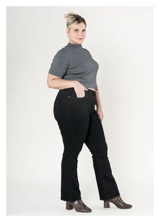 Blugi dama regular fit marimi mari P612-8 negri