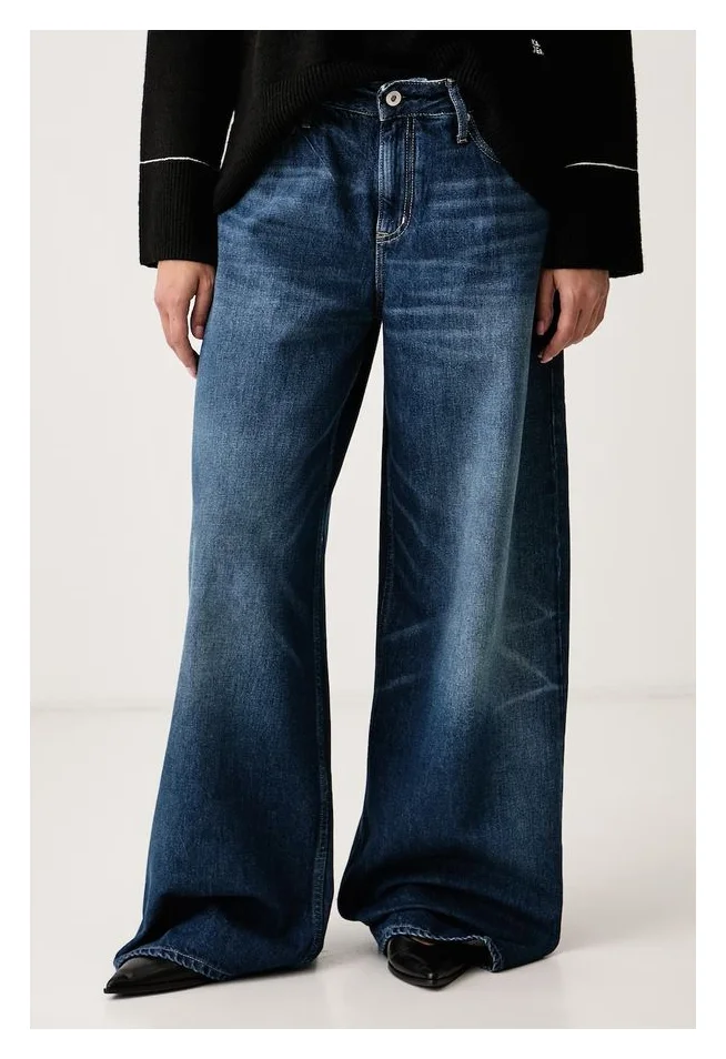 Karl Lagerfeld Jeans wide leg, talie inalta